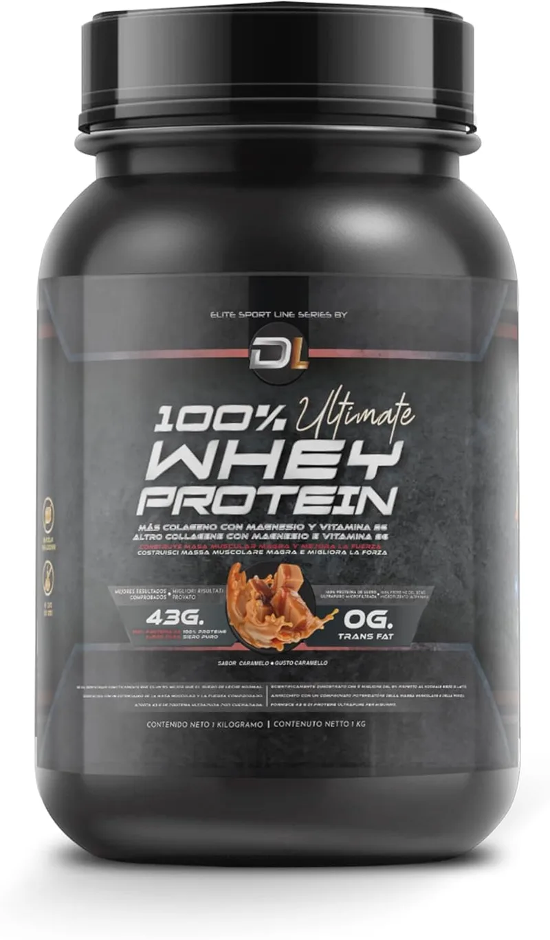 Healthy FUSION ▫️ Whey Protein: Proteína em pó com colagénio, magnésio e aminoácidos: Aumenta a massa muscular: Apoia o desenvolvimento e a recuperação muscular: Proteína de fácil digestão: Sabor a caramelo 1kg