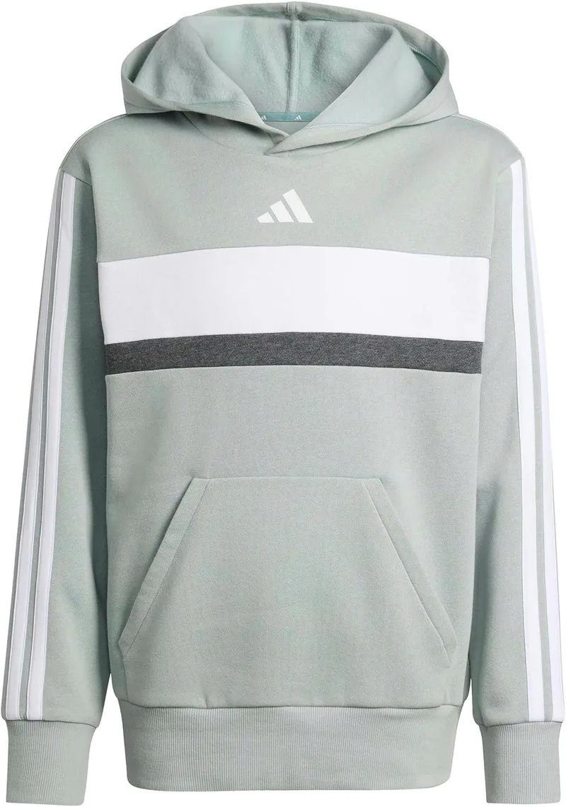 adidas ▫️ Casaco com capuz de lã de 3 riscas TIBERIO Unisex Kids Seasonal Essentials
