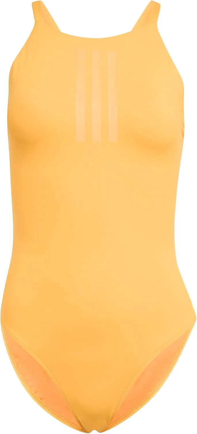 adidas ▫️ Fato de banho feminino com gola alta e alças de duplo ajuste PEACHSOFT 3 Stripes
