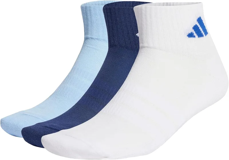 adidas ▫️ Meias Cushioned Sportswear Ankle Socks Pack de 3 pares de meias unissexo para adultos