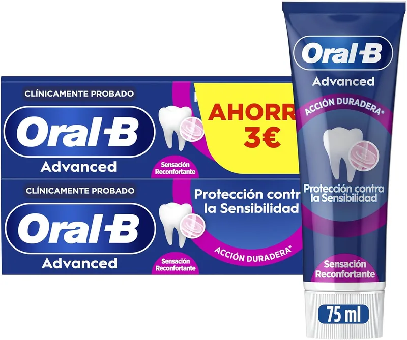 Oral-B ▫️ Pasta de dentes Advanced Proteção contra a Sensibilidade, 2x75 ml