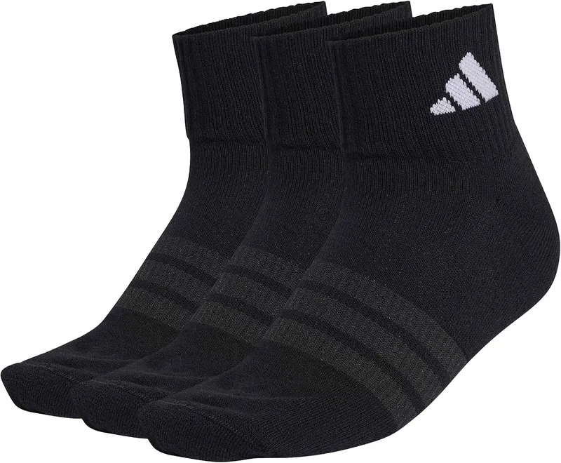 adidas ▫️ Meias unissexo até ao tornozelo, acolchoadas, SPORTSWEAR (3 pares)