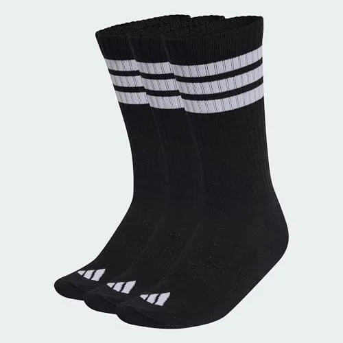adidas ▫️ Unisexo - Conjunto de 3 pares de meias clássicas com as 3 faixas e amortecimento 3