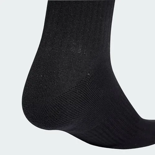 adidas ▫️ Unisexo - Conjunto de 3 pares de meias clássicas com as 3 faixas e amortecimento 5