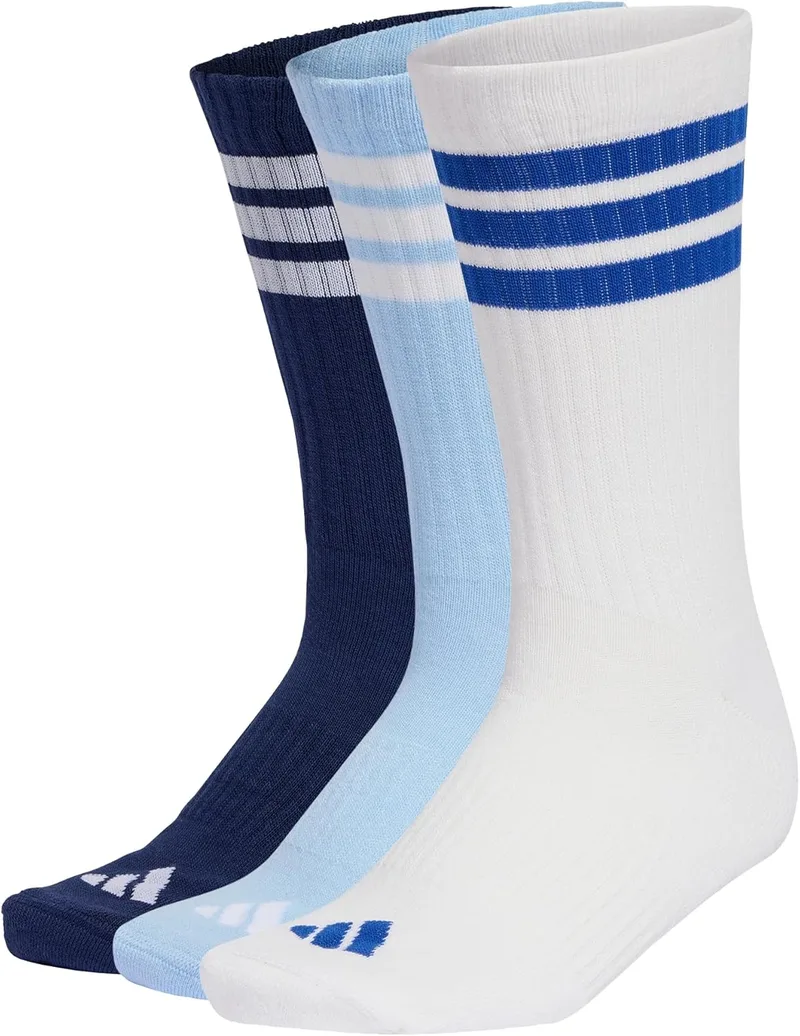 adidas ▫️ 3stripes Cushioned Sportswear Crew Socks 3 Pair Pack Unisex Adult Socks