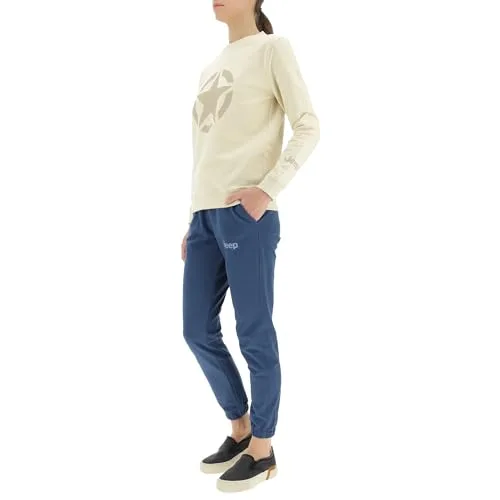 Jeep ▫️ J Woman Camisola de gola redonda com estampado grande de estrelas J24s Camisola para mulher 3