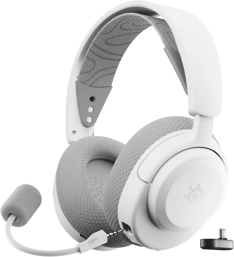 SteelSeries ▫️ Auscultadores de jogos sem fios Arctis Nova 3P multiplataforma - Aplicação - Bateria com 40 horas de autonomia - Controladores magnéticos de neodímio - 2,4 GHz/Bluetooth - Microfone removível - PS5, PS4, PC, Switch - Branco