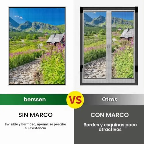 berssen ▫️ Rede mosquiteira para janela, conjunto de 2 - 170 x 180 cm - PRETO 3
