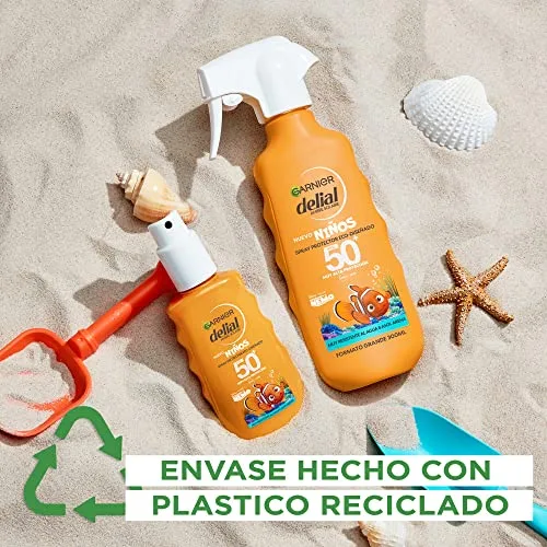 Garnier ▫️ DELIAL Spray Solar de Proteção Muito Elevada FPS 50+ Eco, Concebido para Crianças da Nemo, Muito Resistente à Água e Anti-Areia, 270 ml (Embalagem de 2) 3