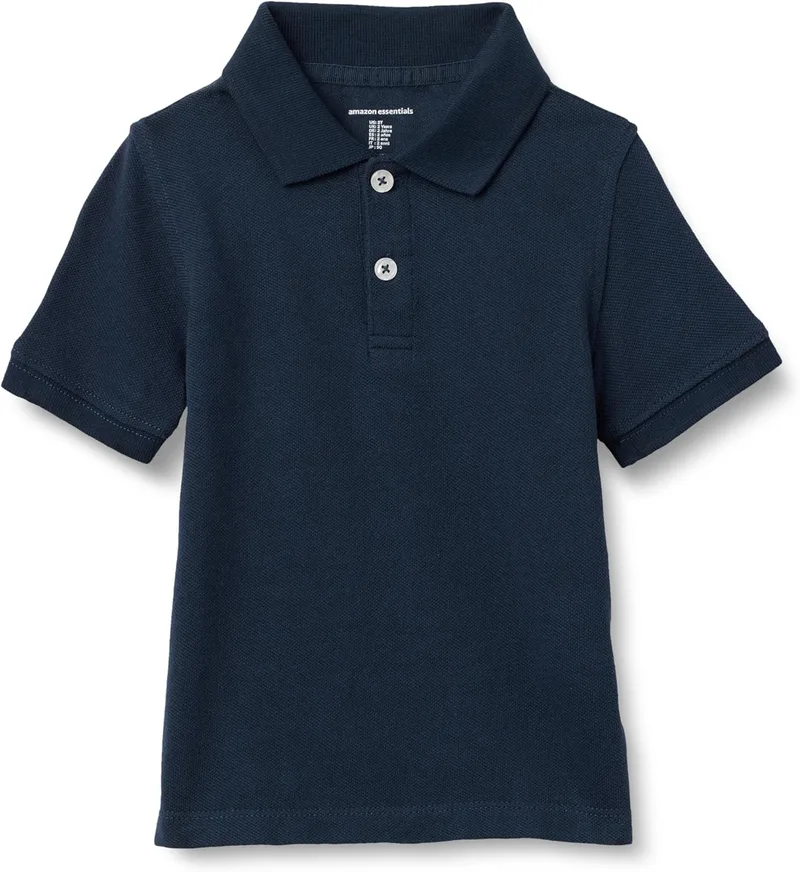 Amazon Essentials ▫️ Kids Pique Polo Shirts for School Uniform Short Sleeves