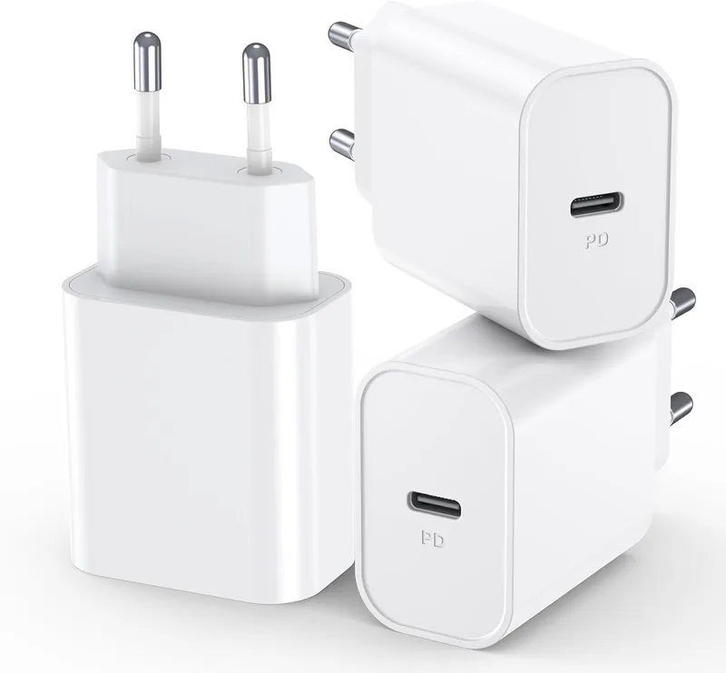 BHHB ▫️ Carregador USB-C de 30 W, ficha tipo C, carregador de carregamento rápido PD 3.0, adaptador de tomada USB-C para iPhone, iPad, Samsung, fontes de alimentação para telemóveis