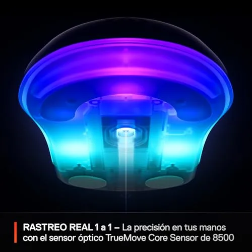 SteelSeries ▫️ Rival 3 Gen 2 - Rato para jogos - Sensor ótico TrueMove Core de 8500 dpi - Durabilidade de 60 milhões de cliques - Baixa latência - 77 g de peso - Patins 100% PTFE - RGB - Preto 3