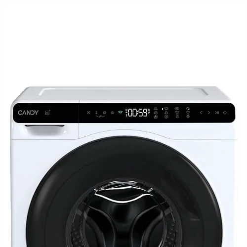 CANDY ▫️ ProWash 700 Mini CW50-BP12307U1-S Máquina de lavar roupa 5 kg, 1200 RPM, Ecrã digital, Conectividade Wi-Fi, 12 ciclos, Inverter, Arranque diferido de 24 horas, Bloqueio parental, Detetor de peso, 69 dB, Branco 4