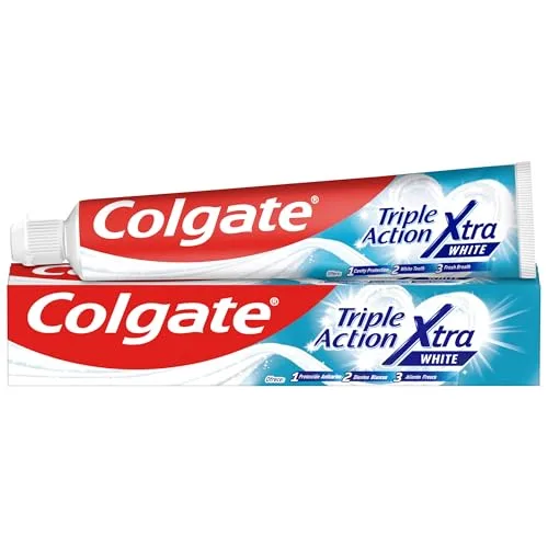 Colgate ▫️ Triple Accion Xtra White, Pasta de dentes, Embalagem de 12 x 75 ml 2