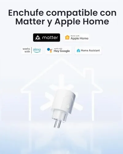 SwitchBot ▫️ Matter Plug Mini com monitorização de energia, controlo por Wi-Fi e Bluetooth, compatível com Alexa, Google Home e Home Assistant, controlo por voz e acesso remoto à aplicação, 16 A 3
