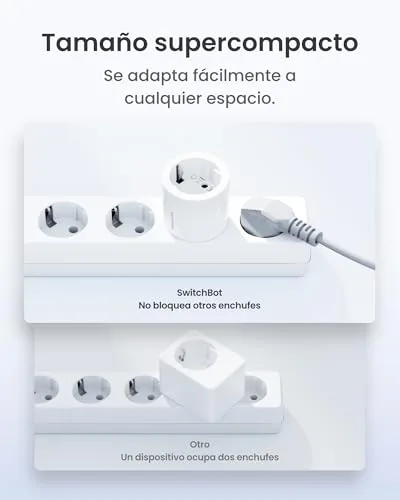 SwitchBot ▫️ Matter Plug Mini com monitorização de energia, controlo por Wi-Fi e Bluetooth, compatível com Alexa, Google Home e Home Assistant, controlo por voz e acesso remoto à aplicação, 16 A 5