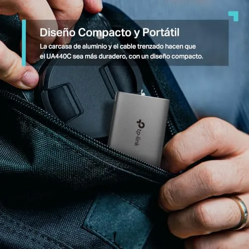 TP-Link ▫️ UA440C USB Type-C para leitor de cartões SD, Plug and Play, transferência de dados 3 vezes mais rápida, suporta cartões de memória até 2 TB, compatível com Mac, Windows, iPadOS, iOS e Android 7
