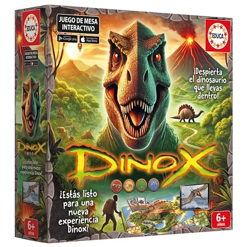 Educa ▫️ Dinox Jogo de Mesa para Crianças a partir dos 6 Anos, Jogo Educativo sobre Dinossauros com Perguntas e Aplicação (20379) 3