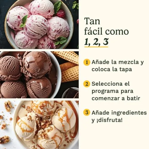 CUISINART ▫️ FreezeEase – Máquina de gelados automática; 3 programas: gelado, sorvete, iogurte; sem pré-congelação; pronta em 40 min; função de manutenção do frio; compressor de 950 ml (nova) 4