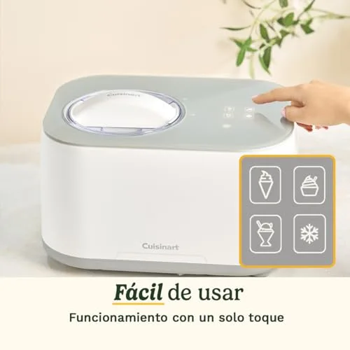 CUISINART ▫️ FreezeEase – Máquina de gelados automática; 3 programas: gelado, sorvete, iogurte; sem pré-congelação; pronta em 40 min; função de manutenção do frio; compressor de 950 ml (nova) 5
