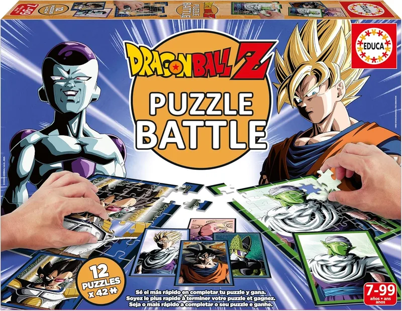 Educa ▫️ Puzzle Battle Dragon Ball : Jogo de tabuleiro : Uma verdadeira batalha de peças : Idade 7+ (20418)