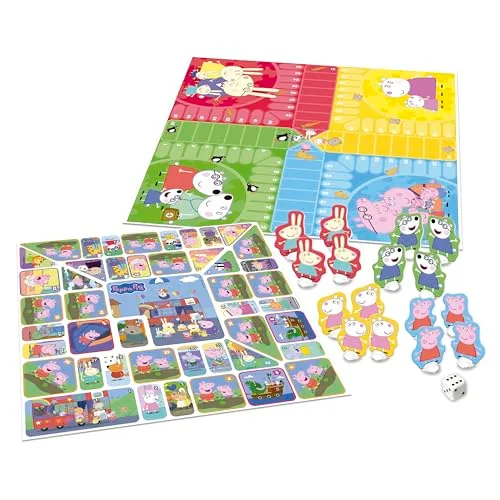 Educa ▫️ Parchís Oca Peppa Pig. Inclui 16 figuras 3D das personagens. A partir dos 3 anos (20437) 2