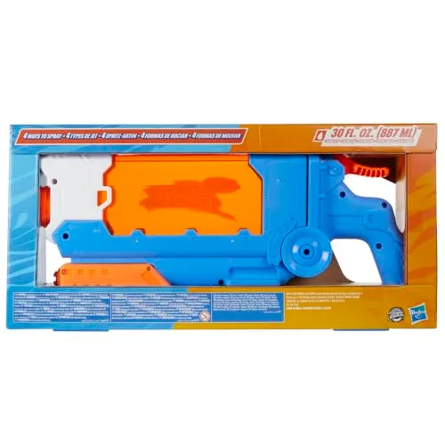 Nerf ▫️ Hasbro Super Soaker Flip Fill, Lançador de Água para Meninos e Meninas a partir dos 6 anos, 4 modos de pulverização, brinquedos aquáticos, presentes de Páscoa, enchimento rápido, depósito de 0,8 L (conjunto de 2) 7