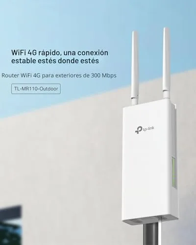 TP-Link ▫️ TL-MR110-Outdoor - Router 4G com cartão SIM, N300, Wi-Fi 4, porta LAN, PoE 2