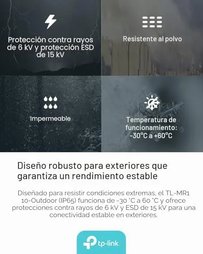 TP-Link ▫️ TL-MR110-Outdoor - Router 4G com cartão SIM, N300, Wi-Fi 4, porta LAN, PoE 5