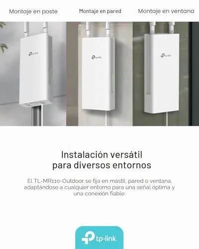 TP-Link ▫️ TL-MR110-Outdoor - Router 4G com cartão SIM, N300, Wi-Fi 4, porta LAN, PoE 6