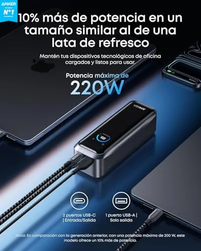 Anker ▫️ Power Bank Prime de 20 100 mAh, 220 W, 3 portas 2