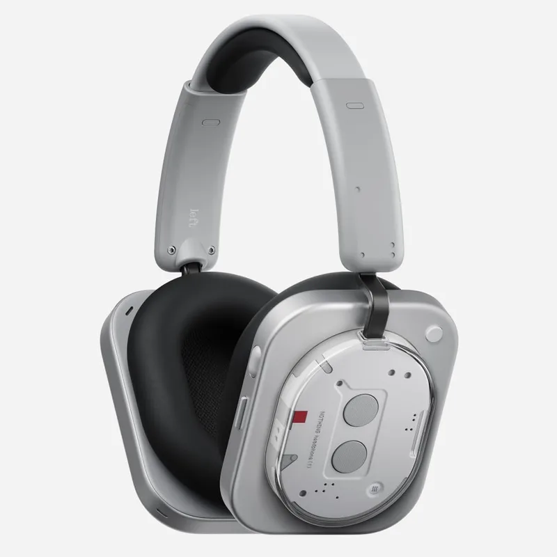Nothing ▫️ Headphone (1) Auscultadores sem fios com arnês e cancelamento ativo de ruído, até 80 horas de autonomia, Hi-Res, áudio espacial, resistentes à água – Branco