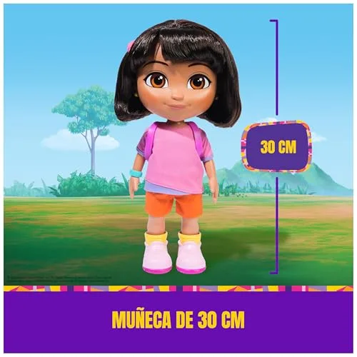 DORA ▫️ A EXPLORADORA - Boneca Canta e Explora: com canções, efeitos sonoros e frases bilingues + acessórios - 6073379 - Brinquedos para meninas a partir dos 3 anos - Presente para meninas a partir dos 3 anos - Jogos infantis 3