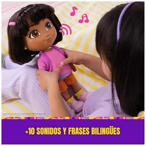 DORA ▫️ A EXPLORADORA - Boneca Canta e Explora: com canções, efeitos sonoros e frases bilingues + acessórios - 6073379 - Brinquedos para meninas a partir dos 3 anos - Presente para meninas a partir dos 3 anos - Jogos infantis 4