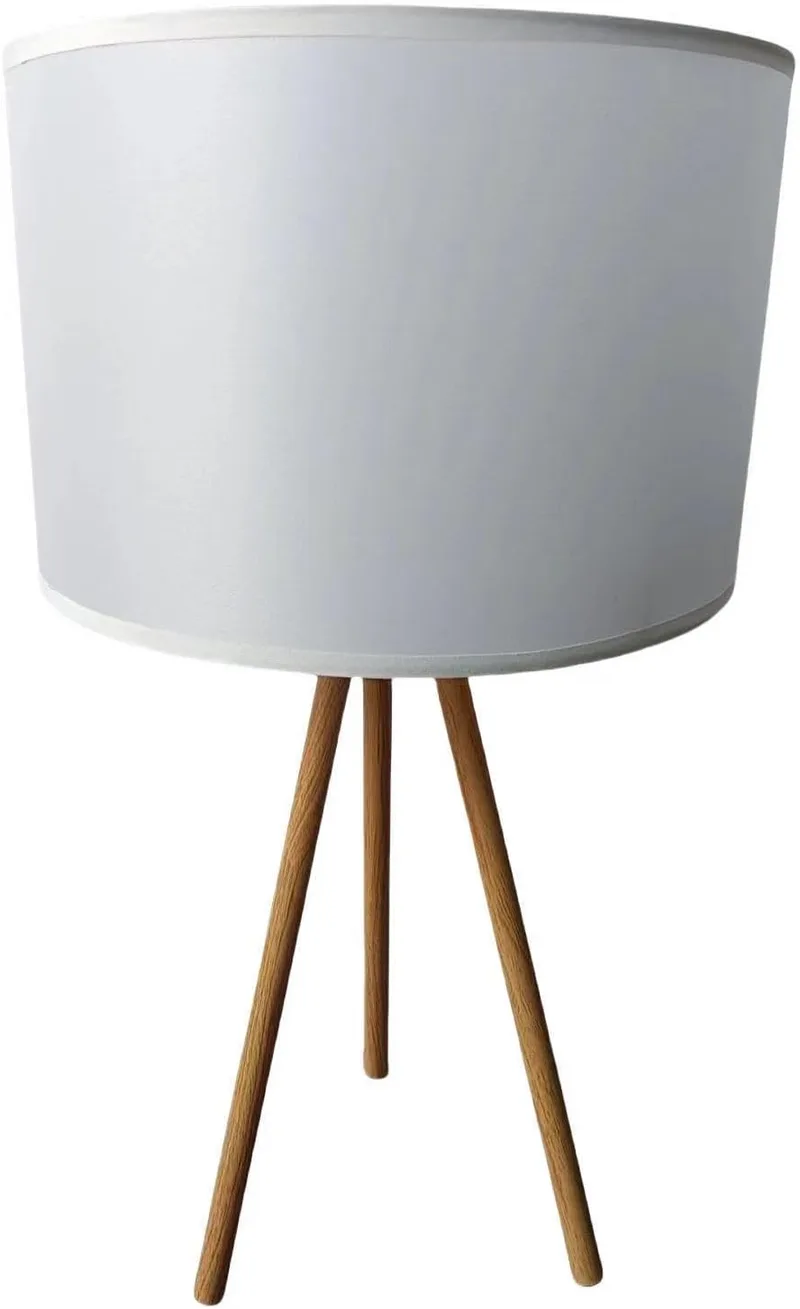 BEL AIR HOME ▫️ Candeeiro de pé branco, 160 cm, tripé de 3 pernas, cabo elétrico | Design elegante, montagem fácil, lâmpada E27 compatível | Para sala de estar, quarto ou estúdio