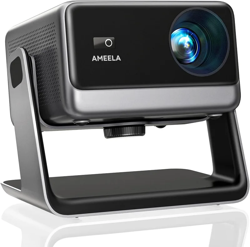 AMEELA ▫️ Projetor de 30 000 lúmenes com suporte para Wi-Fi e Bluetooth, projetor de vídeo 1080P compatível com Netflix/YouTube/Prime Video, mais de 100 000 aplicações compatíveis com iOS/Android