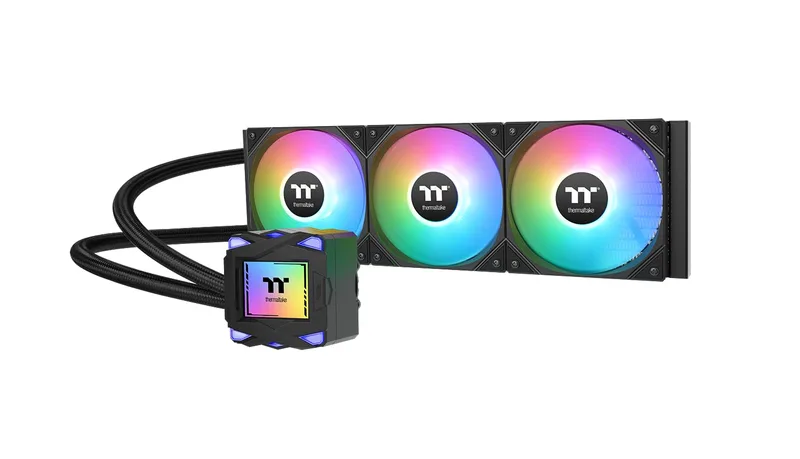 Thermaltake ▫️ LA360 ARGB Sync | Sistema de refrigeração líquida AIO para CPU de 360 mm de alto desempenho | ARGB sincronizado com a placa-mãe | Radiador de alta eficiência | Preto