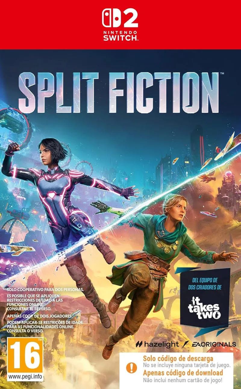 Electronic Arts ▫️ Split Fiction Switch 2 : Caixa com código de transferência : Jogos de vídeo : Inglês