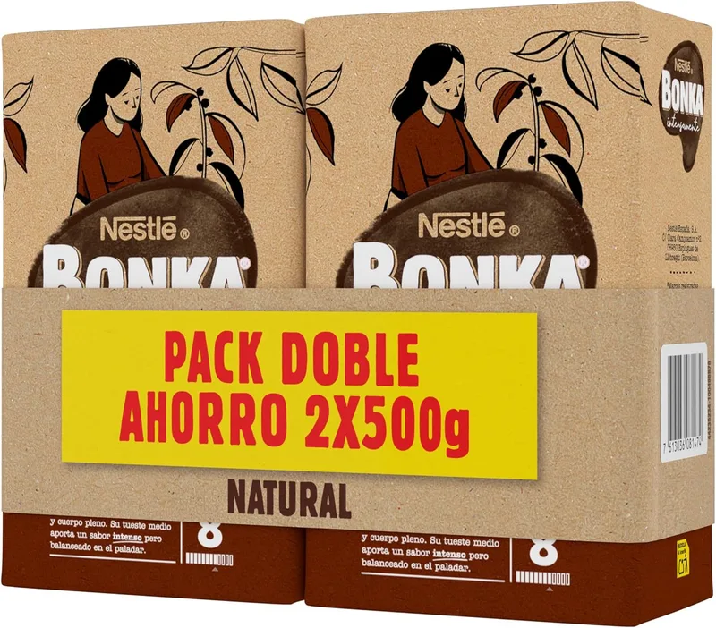 Bonka ▫️ Café Moído Natural, embalagem económica de 2 x 500 g