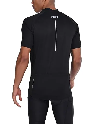TCA ▫️ Camisola de ciclismo para homem - Manga curta e leve - Corte desportivo com 3 bolsos traseiros - Roupa de ciclismo para homem - Ultraleve e respirável 2