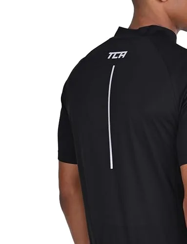 TCA ▫️ Camisola de ciclismo para homem - Manga curta e leve - Corte desportivo com 3 bolsos traseiros - Roupa de ciclismo para homem - Ultraleve e respirável 4