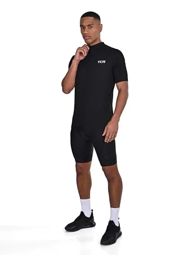 TCA ▫️ Camisola de ciclismo para homem - Manga curta e leve - Corte desportivo com 3 bolsos traseiros - Roupa de ciclismo para homem - Ultraleve e respirável 5
