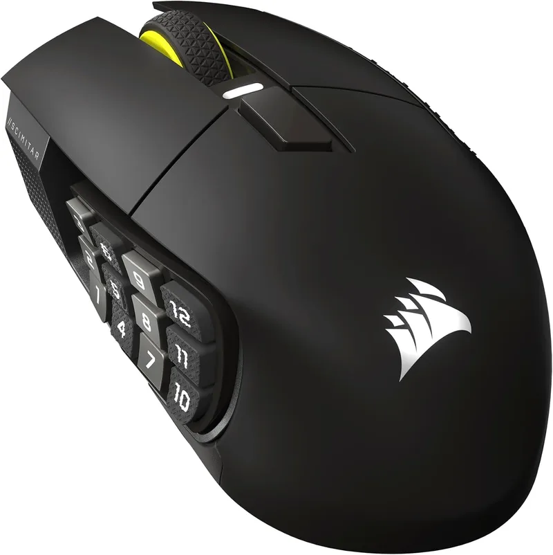 Corsair ▫️ Scimitar Elite Wireless SE MMO Gaming Mouse - 33.000 dpi, 16 botões programáveis, controlo deslizante de teclas ajustável, Elgato Virtual Stream Deck, 1K Hyper-Polling - PC, PS5, PS4, Xbox, Mac - Gunmetal