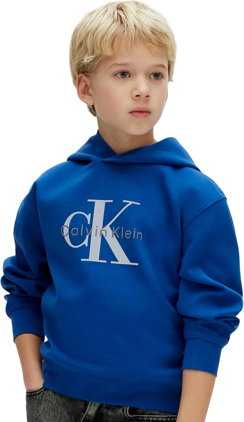 Calvin Klein ▫️ Light Monologo Hoodie Ib0ib02615 Kids Hoodie