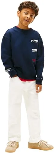 Tommy Hilfiger ▫️ Multi Print C-nk Sweatshirt Kb0kb10031 Camisola com capuz para crianças 5