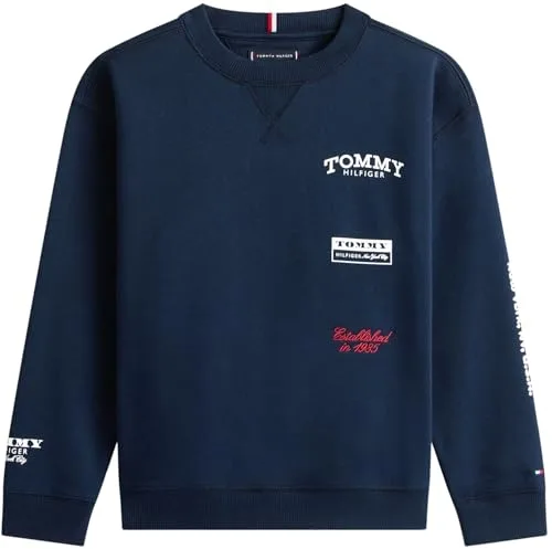 Tommy Hilfiger ▫️ Multi Print C-nk Sweatshirt Kb0kb10031 Camisola com capuz para crianças 6