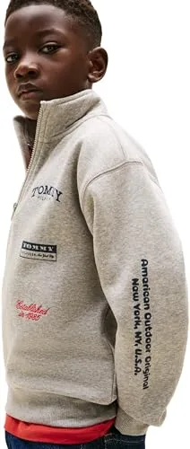 Tommy Hilfiger ▫️ Multi Print Half Zip Sweatshirt Kb0kb10336 Camisola com fecho para crianças 4