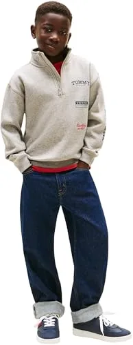 Tommy Hilfiger ▫️ Multi Print Half Zip Sweatshirt Kb0kb10336 Camisola com fecho para crianças 5