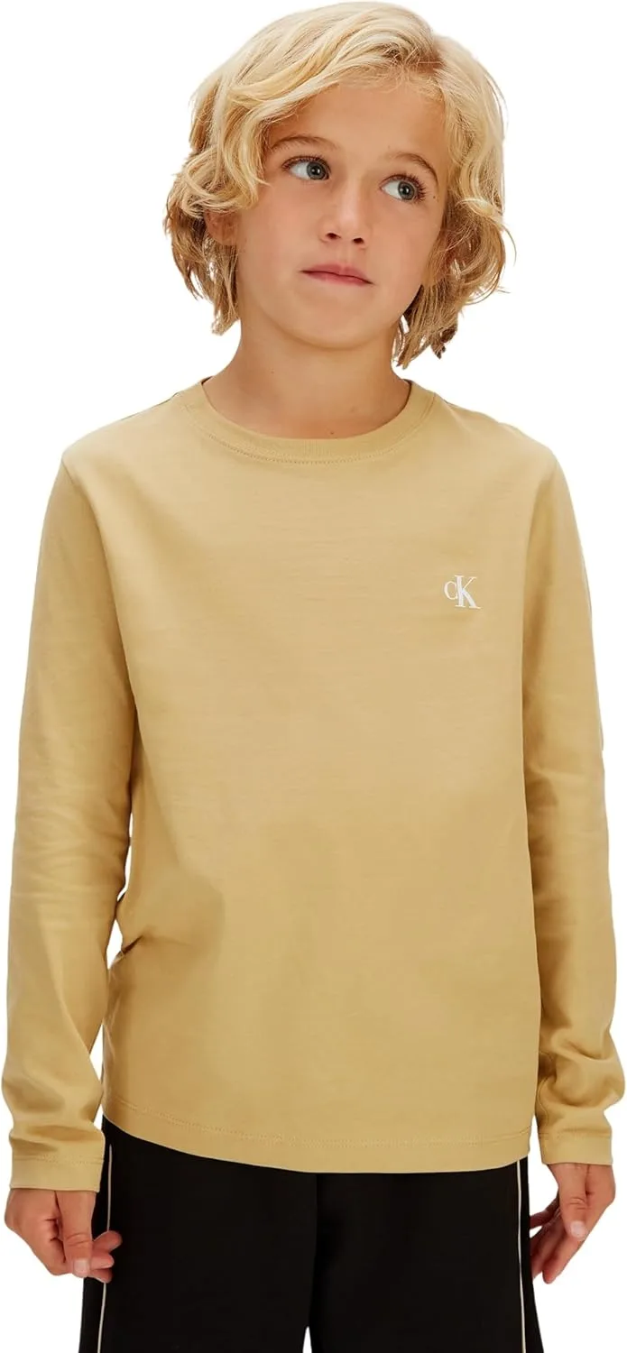 Calvin Klein ▫️ 2p Chest Mono LS T-Shirt Ib0ib02255 Outras blusas para crianças
