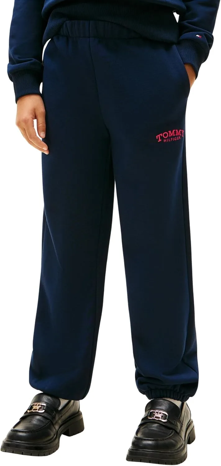 Tommy Hilfiger ▫️ Calças de treino Monotype Kg0kg08981 - Calças de desporto para meninas